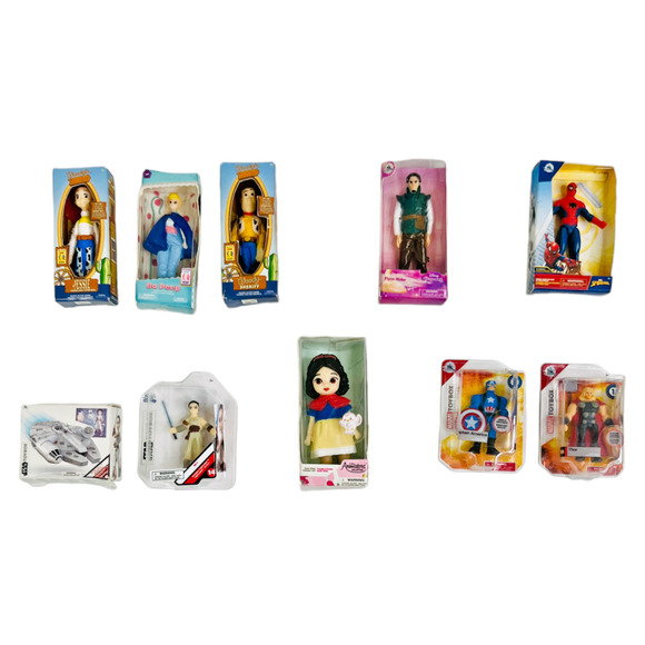 Mini Brands Lot of 10 Disney Store Figures Toy Story Marvel Star Wars Snow White - Picture 1 of 8